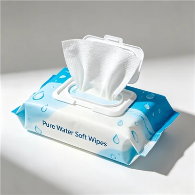 Lingettes douces à l'eau pure
